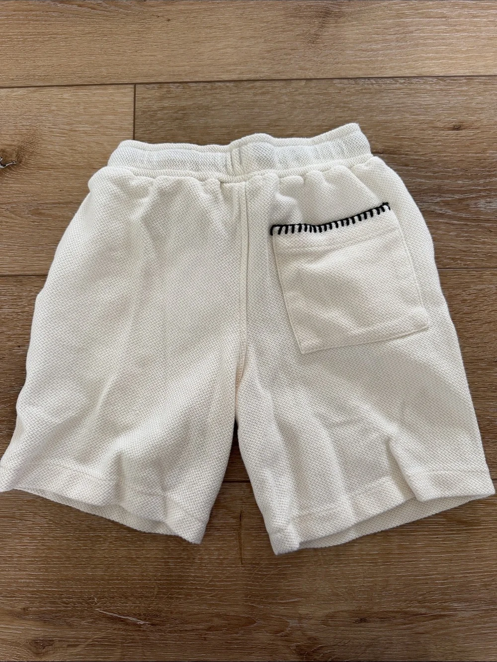 Kids Cream Knit Drawstring Shorts Zara Size 7
